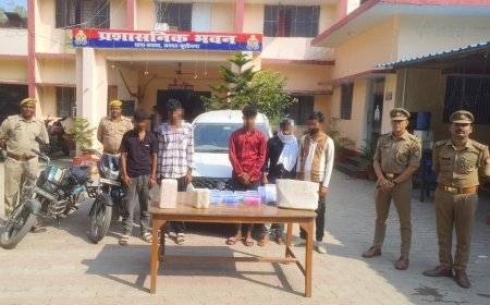 अवैध देह व्यापार में लिप्त 5 युवक और एक युवती गिरफ्तार