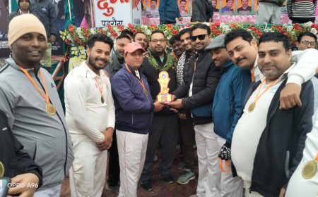 टीवीएस क्रिकेट प्रतियोगिता में व्यापारी एकादश ने मीडिया एकादश को पांच विकेट से हराया