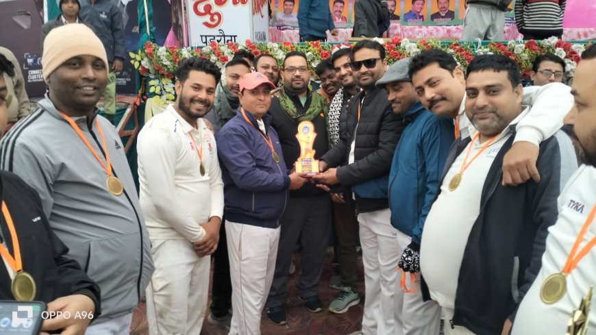 टीवीएस क्रिकेट प्रतियोगिता में व्यापारी एकादश ने मीडिया एकादश को पांच विकेट से हराया